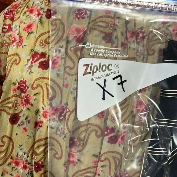 Jassa Wonens Dress 14 Gold Maroon 3/4 Sleeves Boho Floral Paisley Button Up EUC - Picture 14 of 14